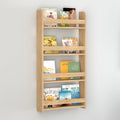 Montessori стенен рафт от меламин в цвят сапфирен дъб 60x15x120cm