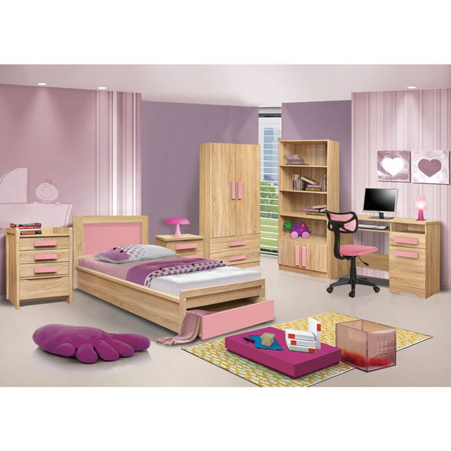 Бюро Playroom Sonama-Розово с дръжки 110X55X76.5