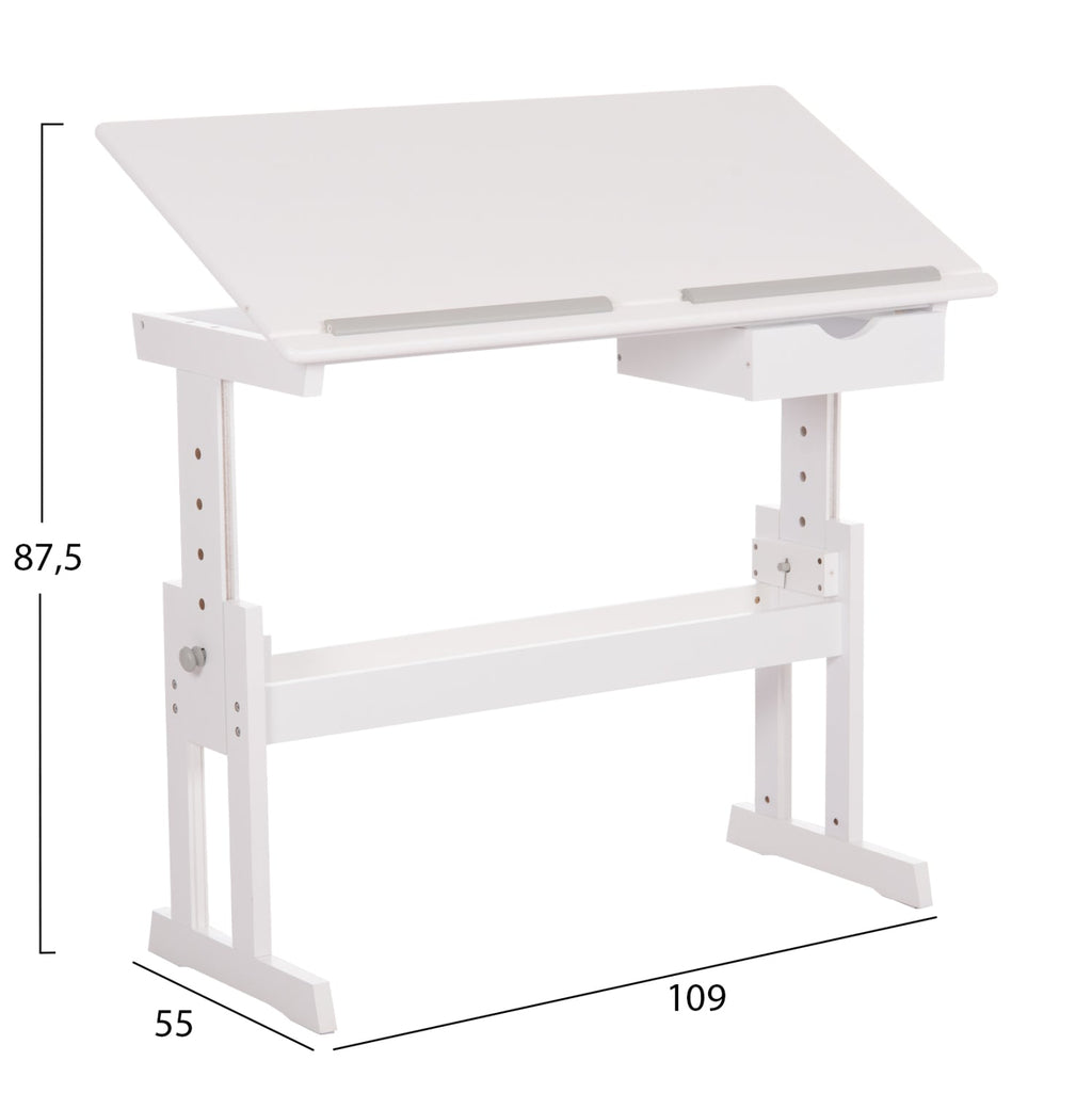 ДЕТСКО ПИШЕЩО БЮРО ASCENT MDF БЯЛО 109x55x87.5Hсм