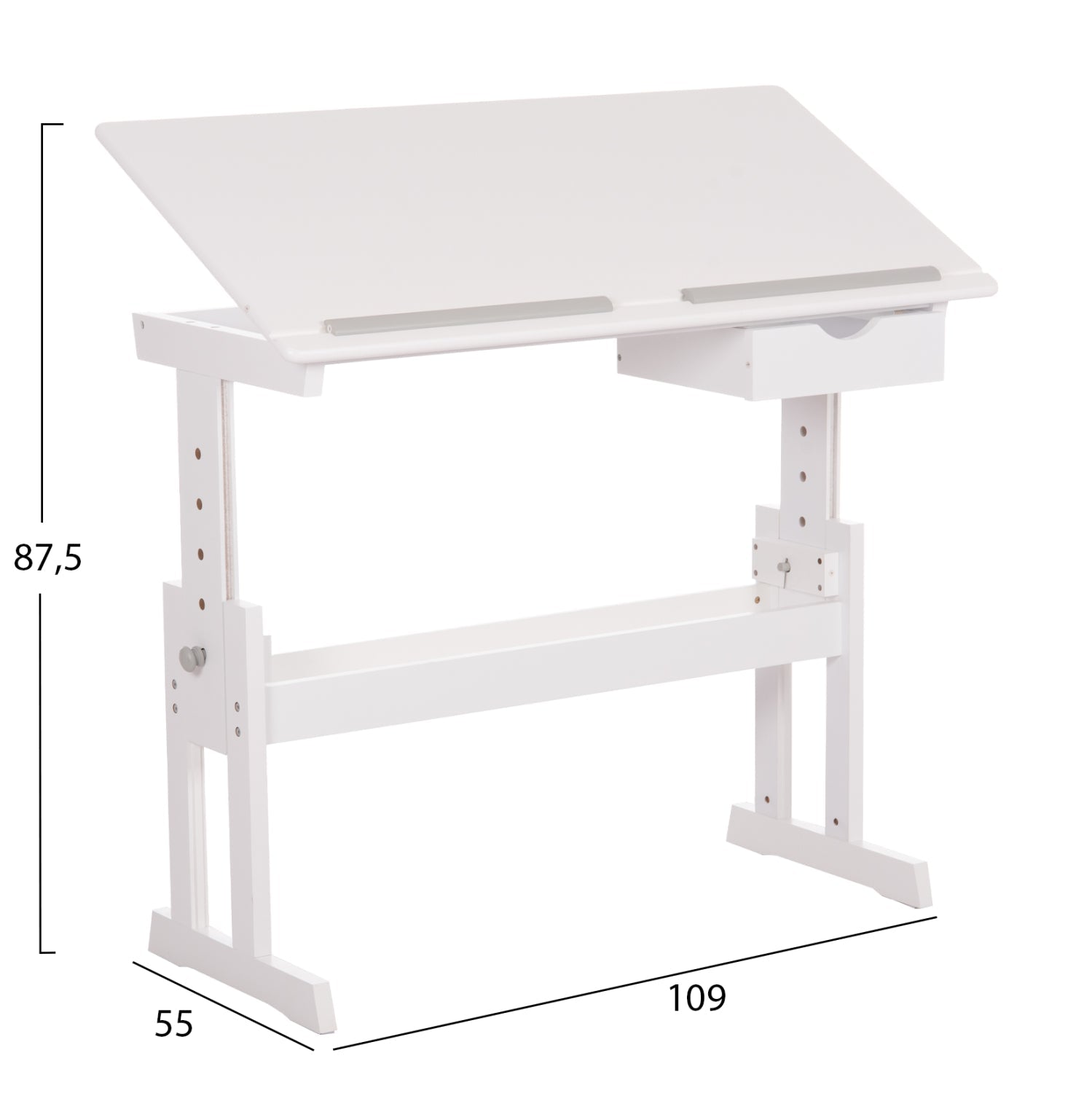 ДЕТСКО ПИШЕЩО БЮРО ASCENT MDF БЯЛО 109x55x87.5Hсм