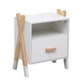 Нощно шкафче PASCHAL бял меламин-бор в натурален цвят 46x30x55Hсм