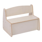 Детска пейка с място за съхранение RICKI MDF и шперплат естествен 63x4