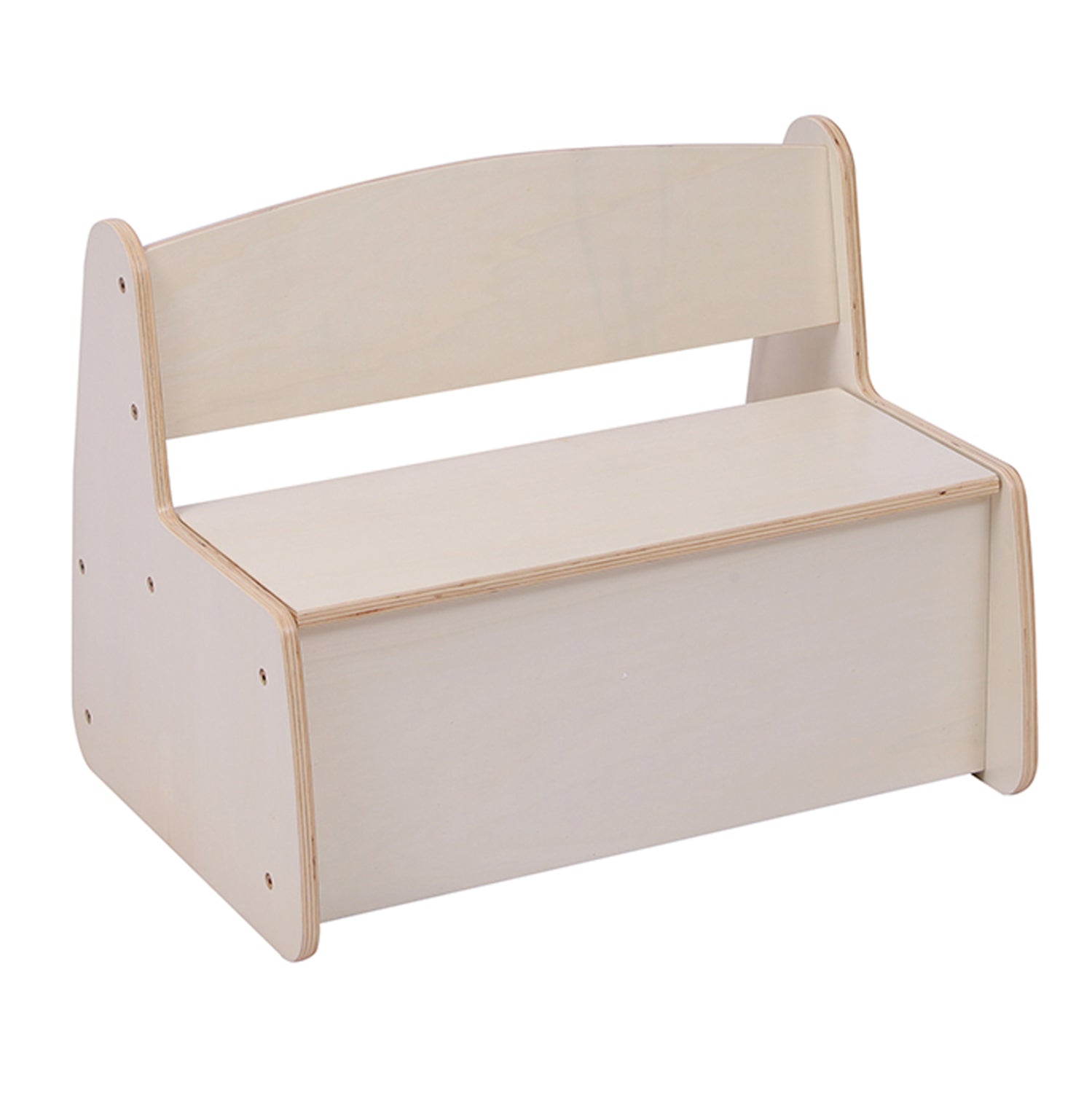 Детска пейка с място за съхранение RICKI MDF и шперплат естествен 63x4