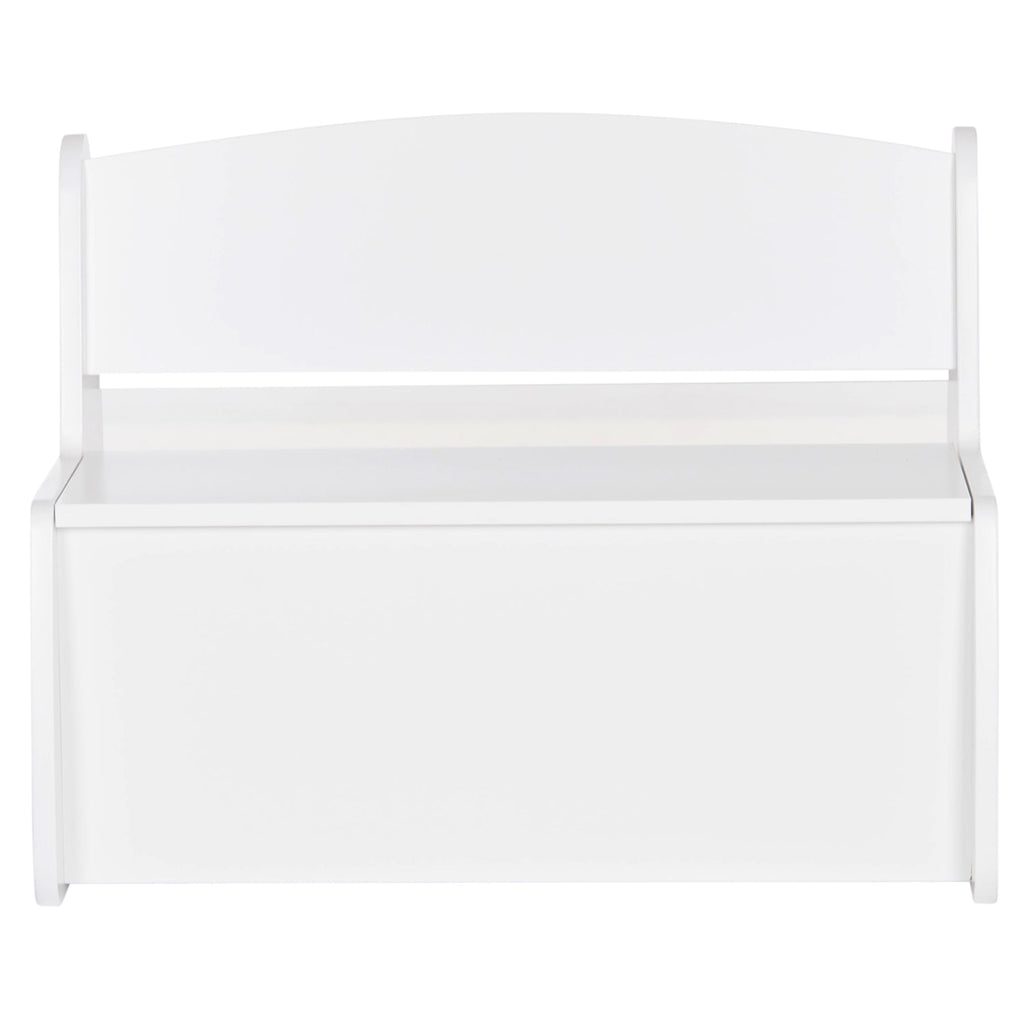 Детска пейка с място за съхранение RICKI MDF & ПДЧ бял 63x43x47 см