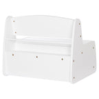 Детска пейка с място за съхранение RICKI MDF & ПДЧ бял 63x43x47 см