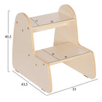 Детска стълба/стол RICKI MDF и шперплат естествен 33x43.5x40.5 см