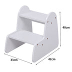 Детска стълба/стол RICKI MDF & шперплат бял 33x43.5x40.5см