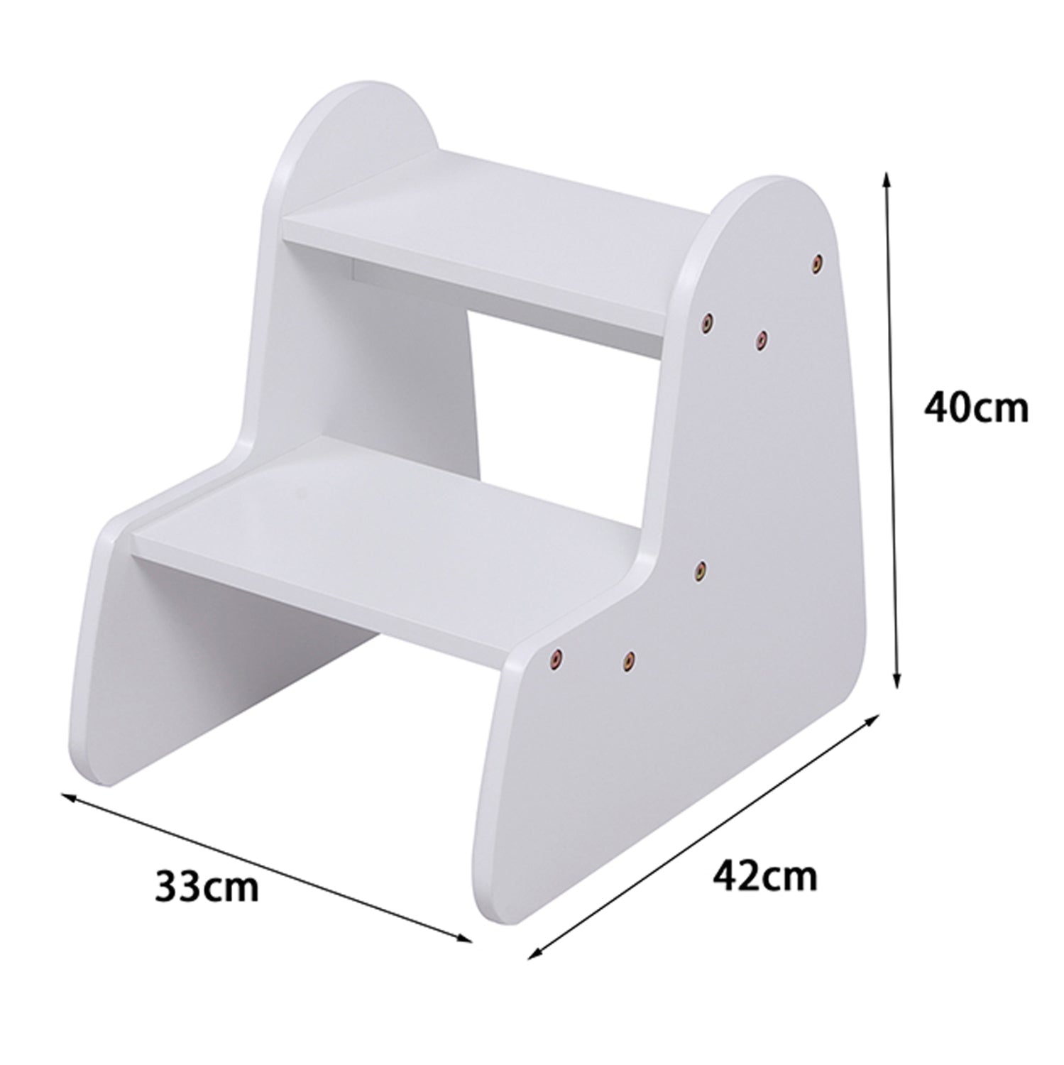 Детска стълба/стол RICKI MDF & шперплат бял 33x43.5x40.5см