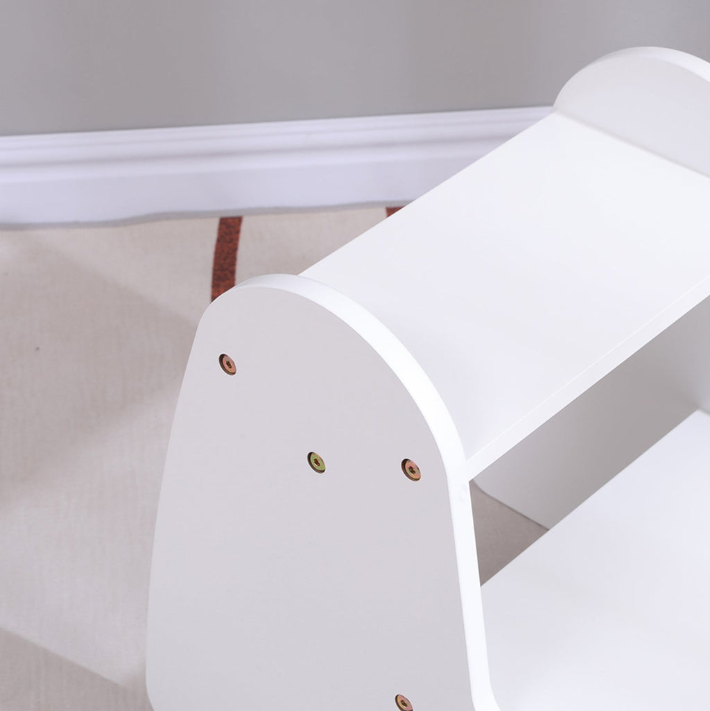Детска стълба/стол RICKI MDF & шперплат бял 33x43.5x40.5см