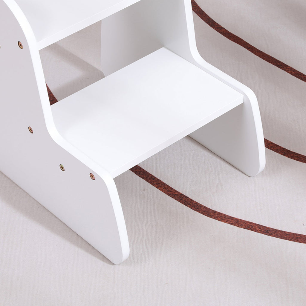 Детска стълба/стол RICKI MDF & шперплат бял 33x43.5x40.5см