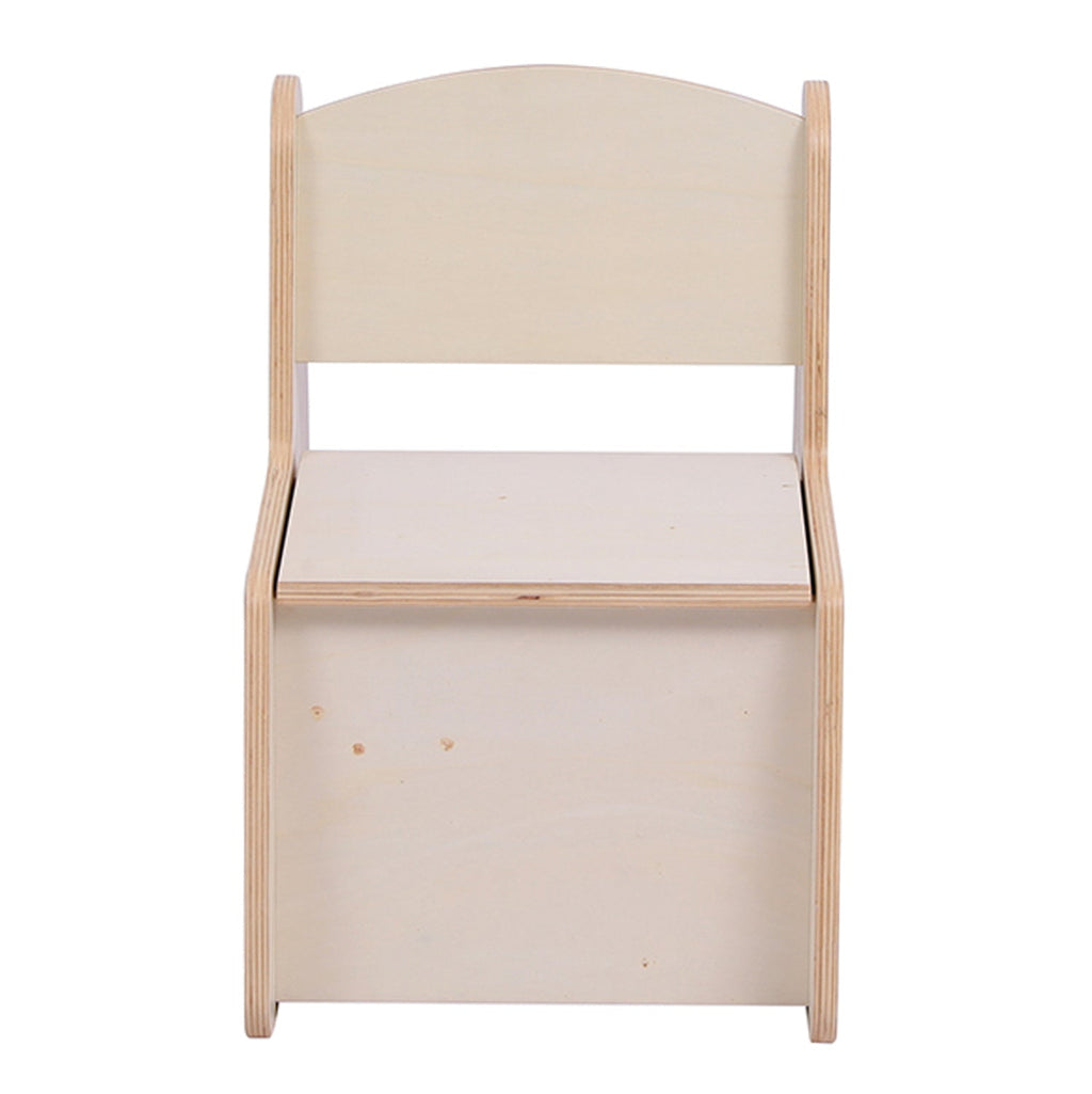 Детски стол с рафт RICKI естествен 33x43x47 см