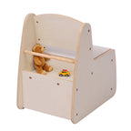 Детски стол с рафт RICKI естествен 33x43x47 см