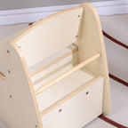 Детски стол с рафт RICKI естествен 33x43x47 см