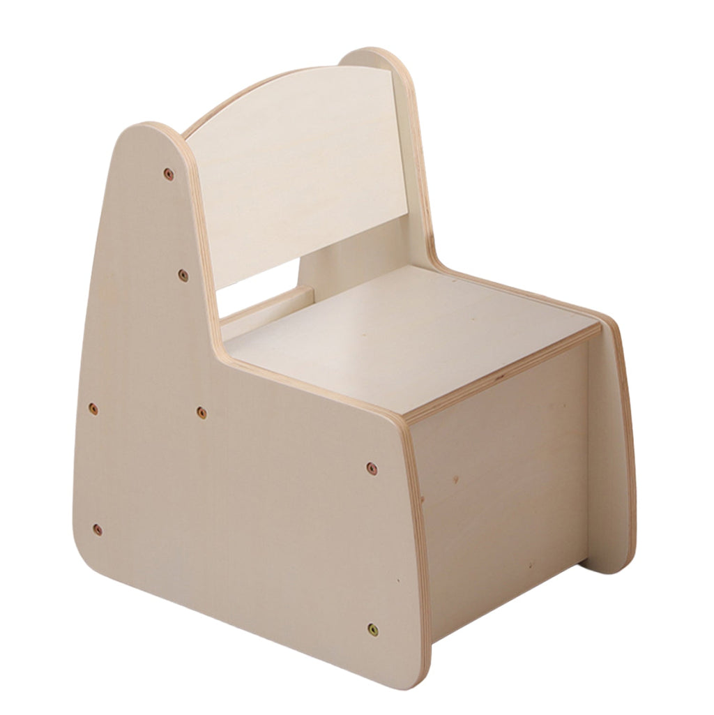 Детски стол с рафт RICKI естествен 33x43x47 см
