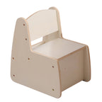 Детски стол с рафт RICKI естествен 33x43x47 см