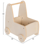 Детска количка RICKI MDF & шперплат естествен 33x45x50 см