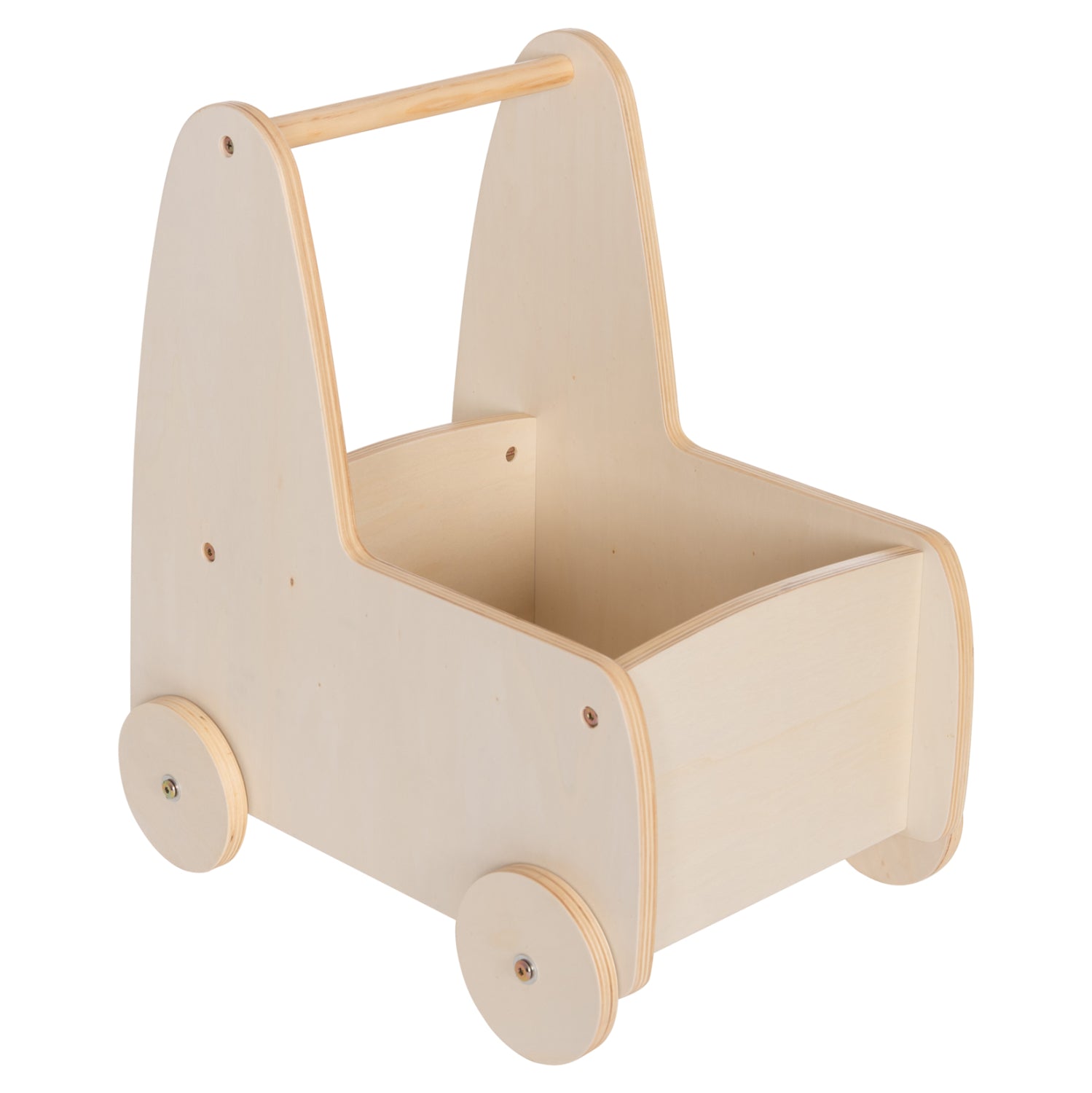 Детска количка RICKI MDF & шперплат естествен 33x45x50 см
