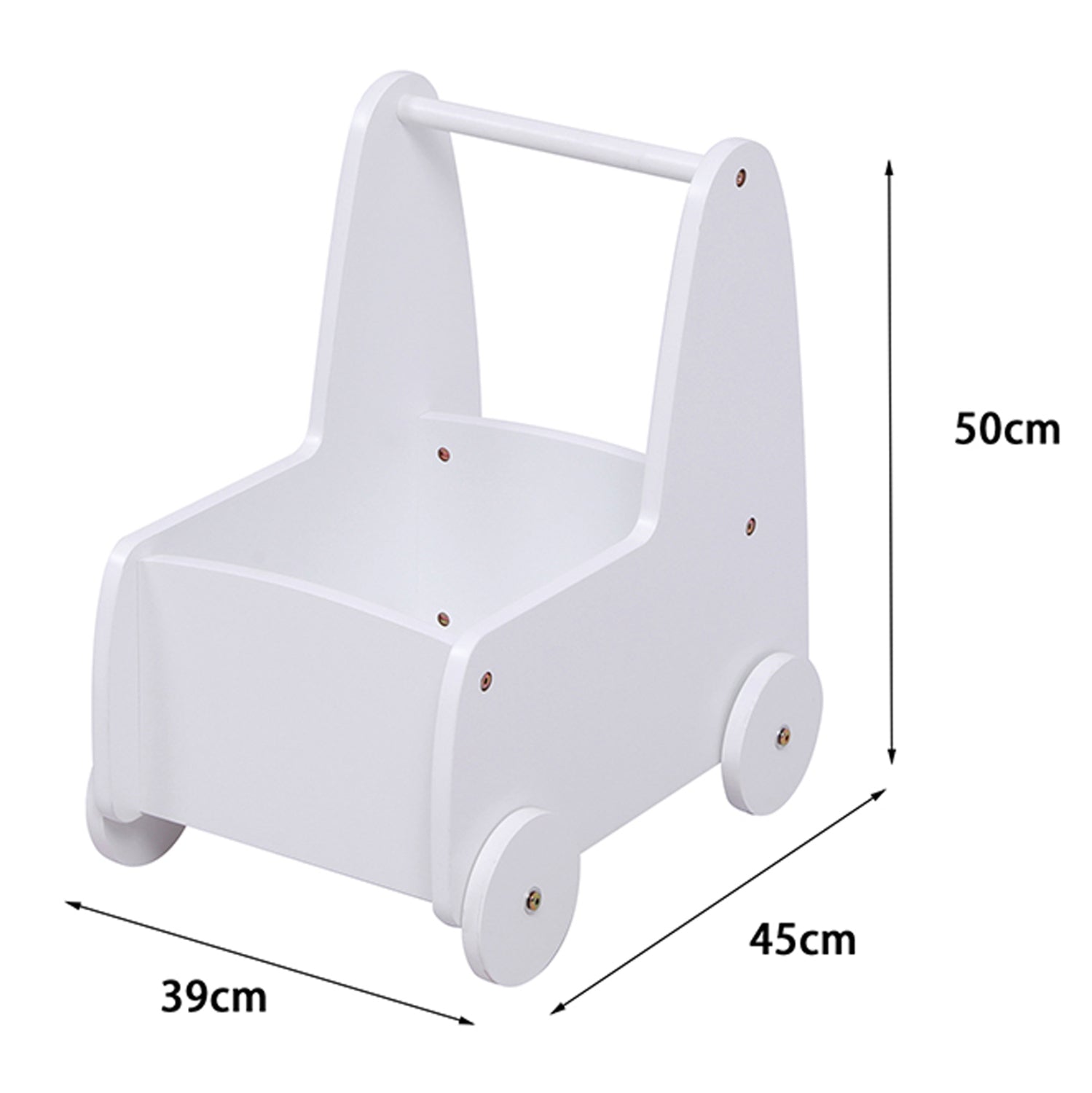 Детскa количка RICKI MDF и ПДЧ бял 33x45x50 см