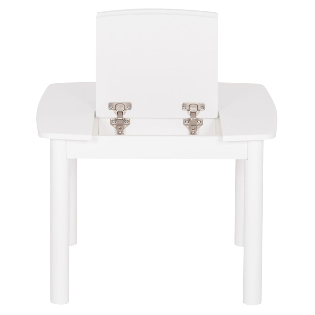 Детска масичка с рафтове RICKI MDF и Сумида бял 65x65x47 см