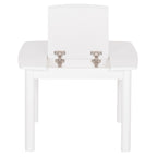 Детска масичка с рафтове RICKI MDF и Сумида бял 65x65x47 см