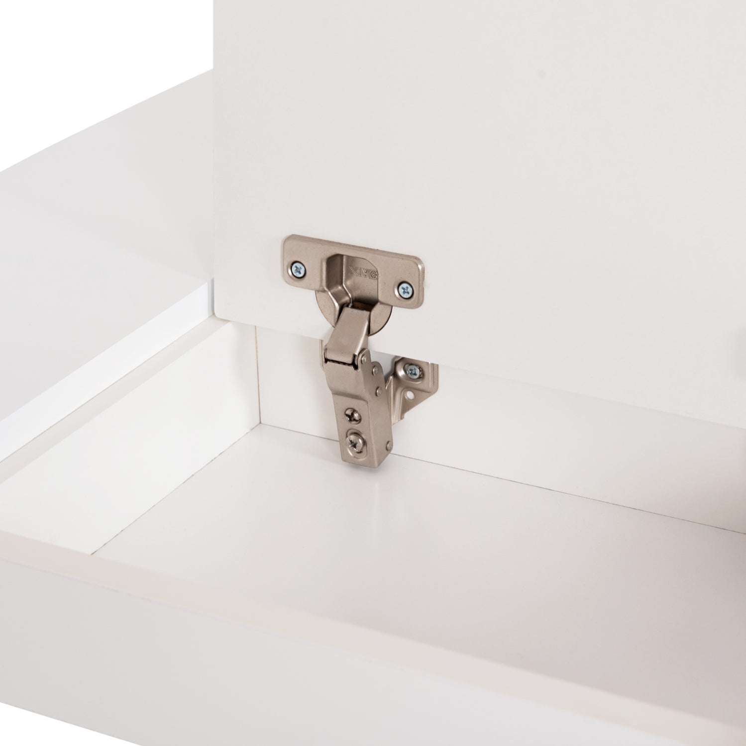 Детска масичка с рафтове RICKI MDF и Сумида бял 65x65x47 см