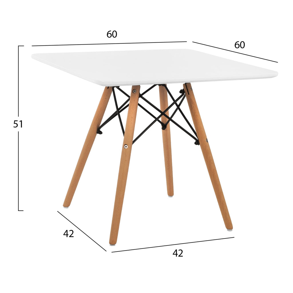Детска маса Minimal бяла 60x60x51